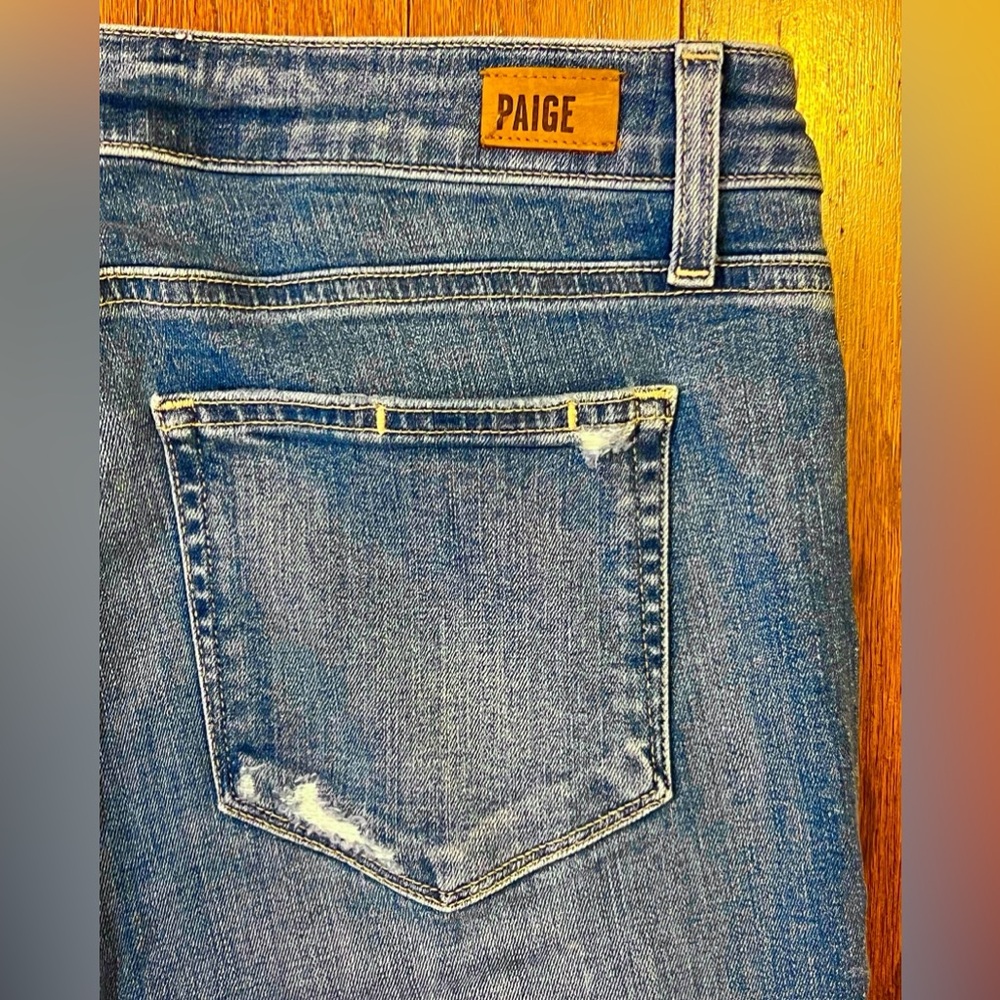 Paige Denim “Hoxton Crop” Distressed Jeans (Size 32) 👖 **NEW WITHOUT TAGS!!🎁** - Picture 7 of 13